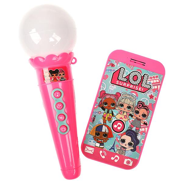 Le téléphone et le microphone de LOОЛ 30 dollars, звуков.блист.бат. Умка в кор.96шт