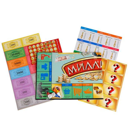 НАСТОЛЬНАЯ БИЗНЕС ИГРА "УМНЫЕ ИГРЫ" МИЛЛИОНЕР В РУСС. КОР. dans le cor.20шт