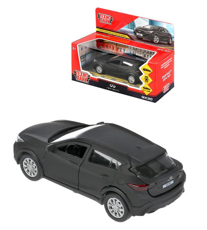 Machine en métal "infiniti qx30 maтовый" 12см, открыв.двери, инерц, noir dans le cor. Parc technologique en cor2*36шт