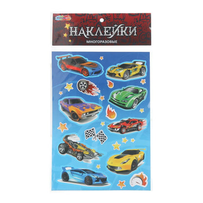 Наклейки бумажные тачки MultiArt уп-25шт в кор.20уп