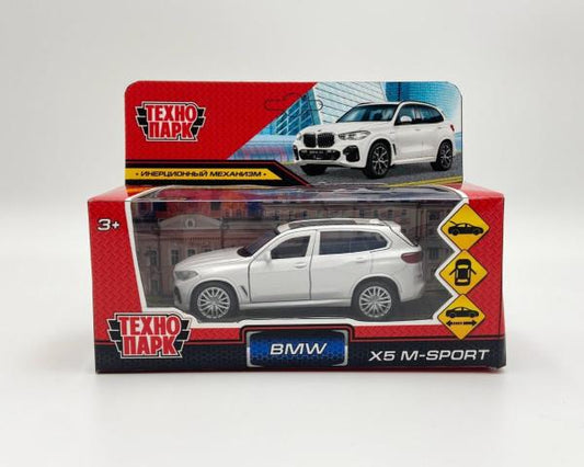 Машина металл BMW X5 M-SPORT 12 см, двери, багаж, бел, кор. - в кор.2*36шт