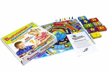 ИГРА НАСТОЛЬНАЯ "ВИКТОРИНА ПЕРВОКЛАССНИКА. ОКРУЖАЮЩИЙ МИР" в кор.10шт