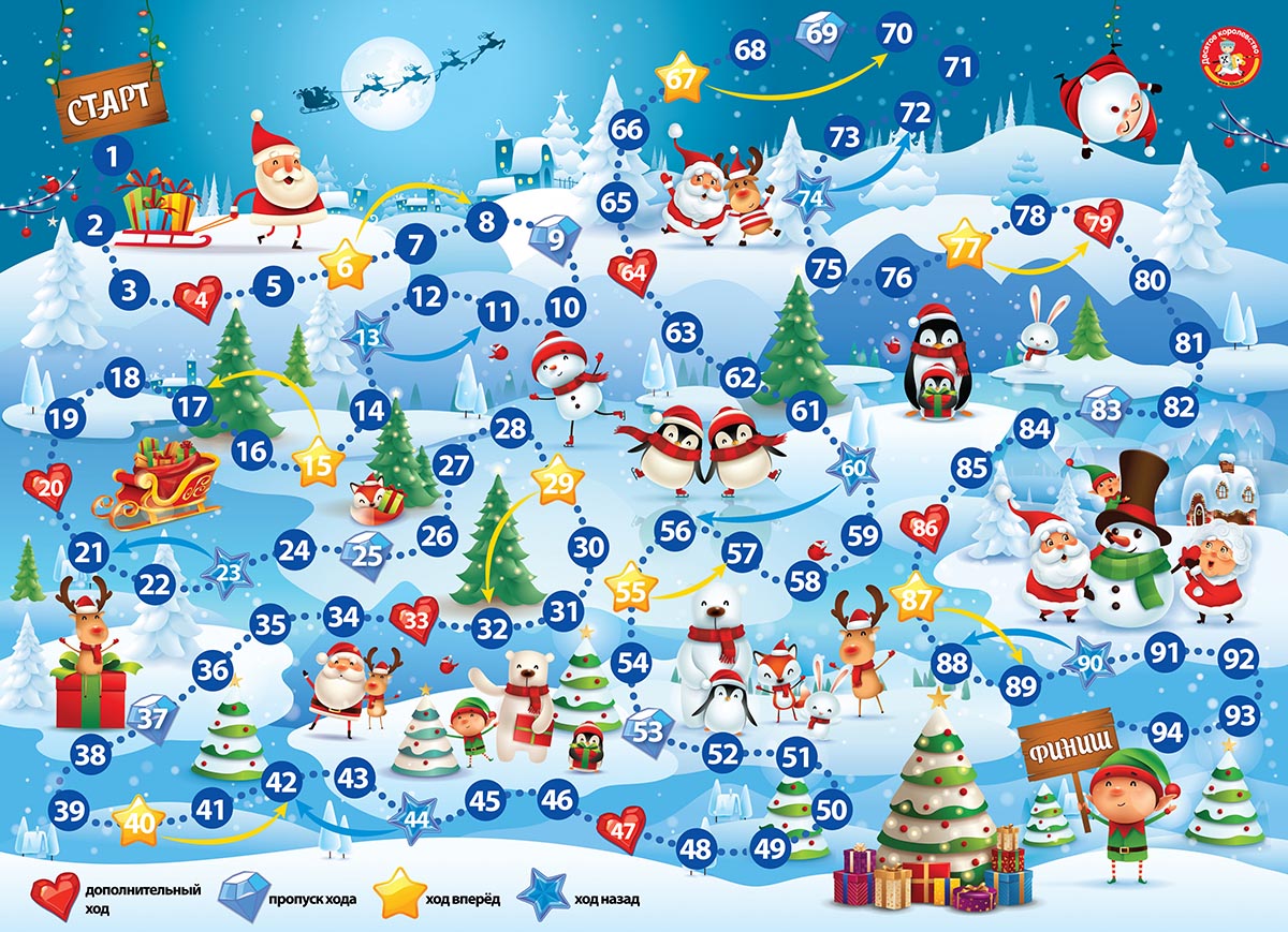 Nouveau Dieu. Игра настольная ходилка "Зимняя"