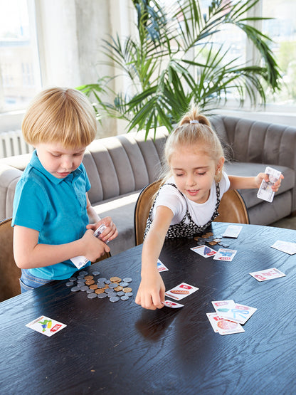 Игра настольная в жестяной коробочке "Денежка. Без сдачи" (жестяная коробочка)