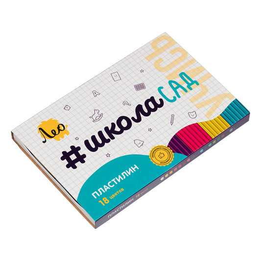 "Лео" "ШколаСад" Пластилин классический LMC-0118 360 г ( в картонной упаковке ) 18 цв. . LM