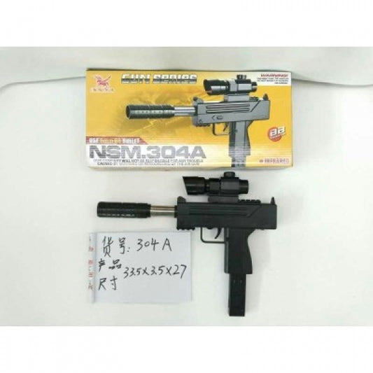 Автомат (п) с глушителем, с лазер. прицелом, с пульками 304A в кор. в кор.48шт