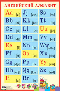 L'alphabet anglais est transcrit. Наглядное пособие для школы (Format supérieur)