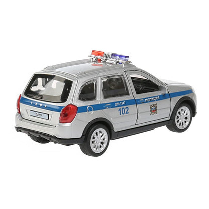 Machine en métal "lada granta cross 2019 policia" 12 cm, inerte. Parc technologique dans le cor.2*36шт