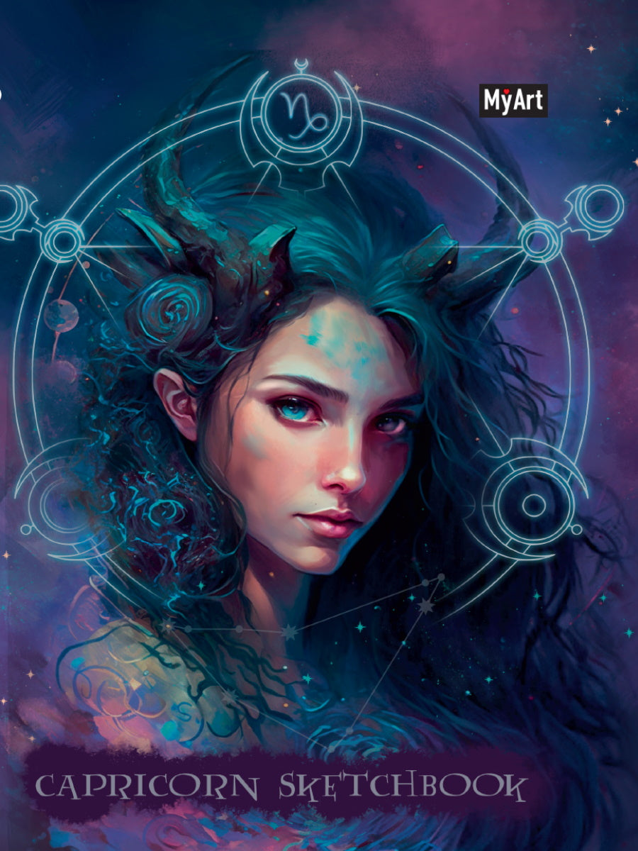 Mon Art. СКЕТЧБУК "ЗНАКИ ЗОДИАКА" КОЗЕРОГ