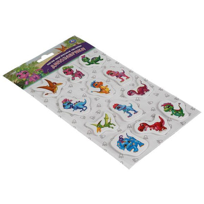 Мягкие многораз. Autocollants dinosaures 137x247mm, 10 pièces, en cor.40 pouces