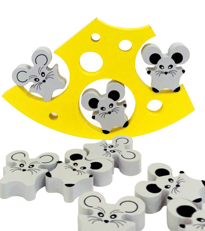 Игра деревянная Балансир "Мышиные качели" в жестяной коробочке серия "Baby Toys games"