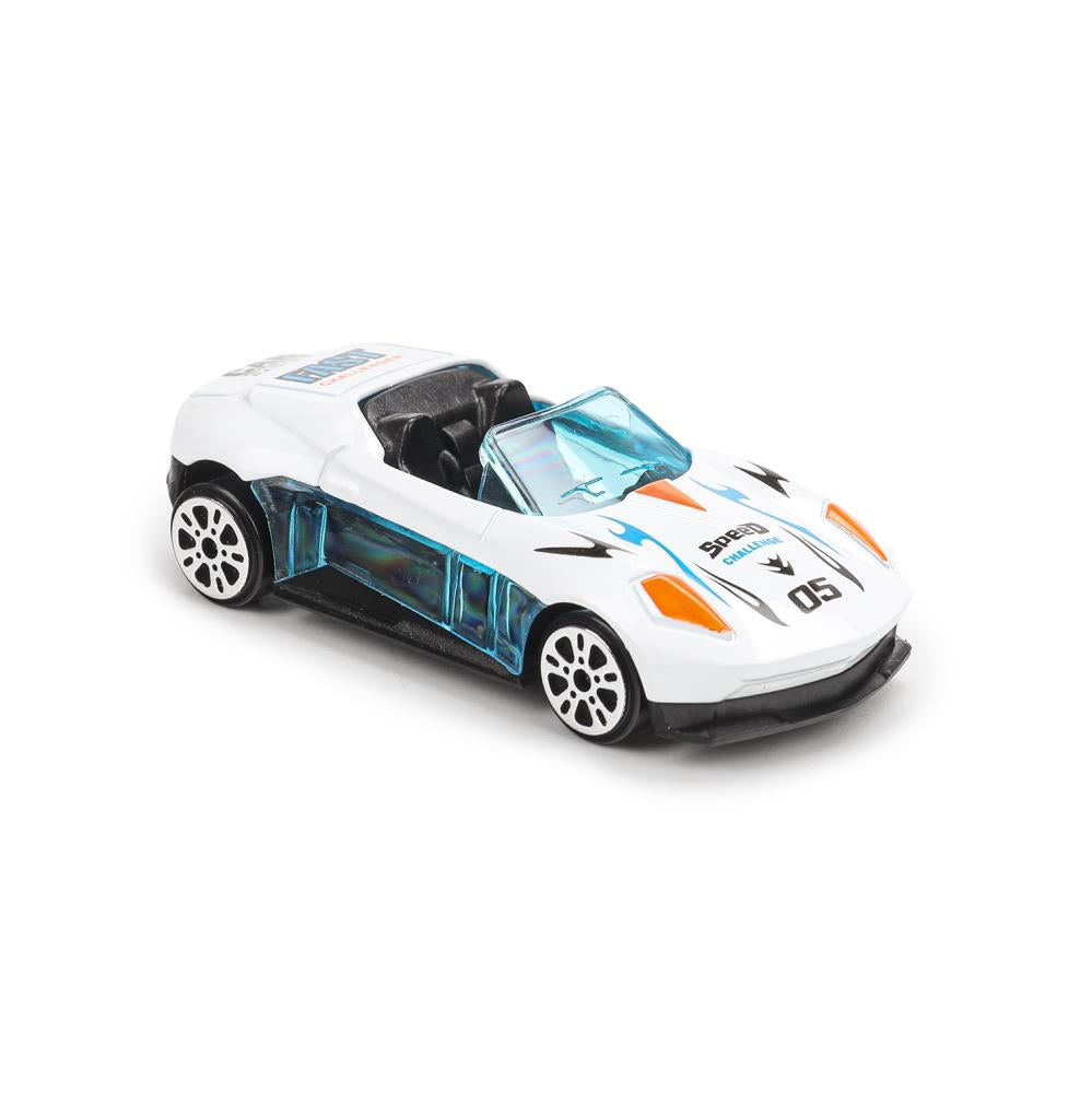 Machine en métal ROAD RACING pour SUISSE 7 cm, 3 pièces, dans un assortiment, cor. Parc technologique dans le cor.2*96шт