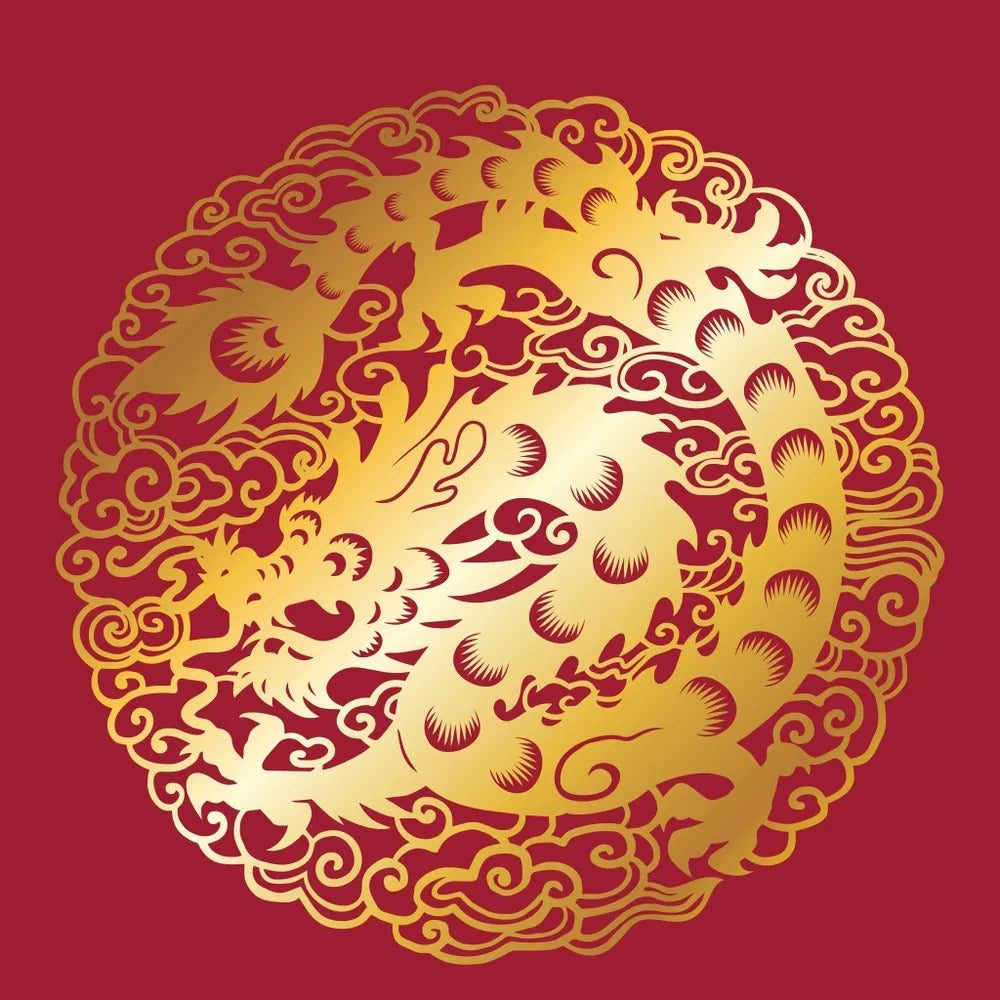 Календарь символ года "Дракон" на 2024 год. Переплет на скрепке (285*285 мм) 12 листов