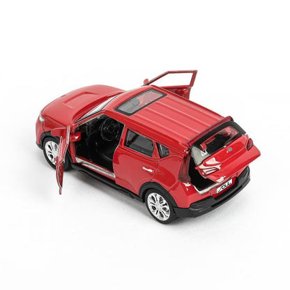 Машина металл KIA soul длина 12 см, двери, багаж., инерц, красный, кор. Технопарк в кор.2*36шт