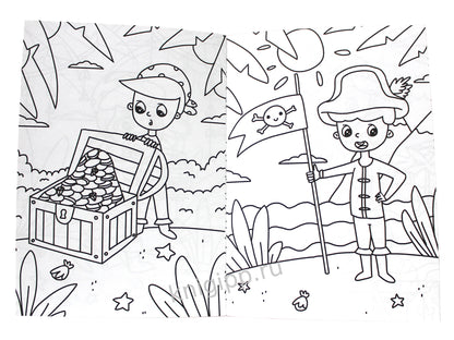 РАСКРАСКА А4 эконом. МАЛЕНЬКИЕ ПИРАТЫ