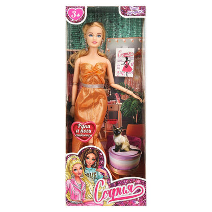Кукла 29см София, руки и ноги сгиб., кор. КАРАПУЗ в кор.24шт