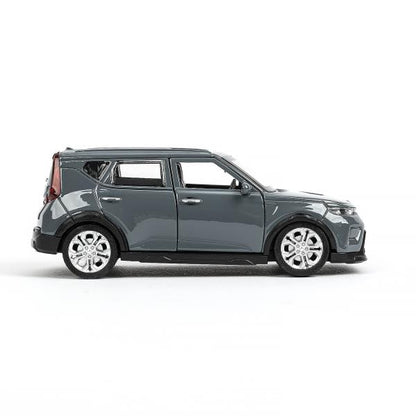 Машина металл KIA soul длина 12 см, двери, багаж., инерц, темно-серый, кор. Parc technologique dans le cor.2*36шт