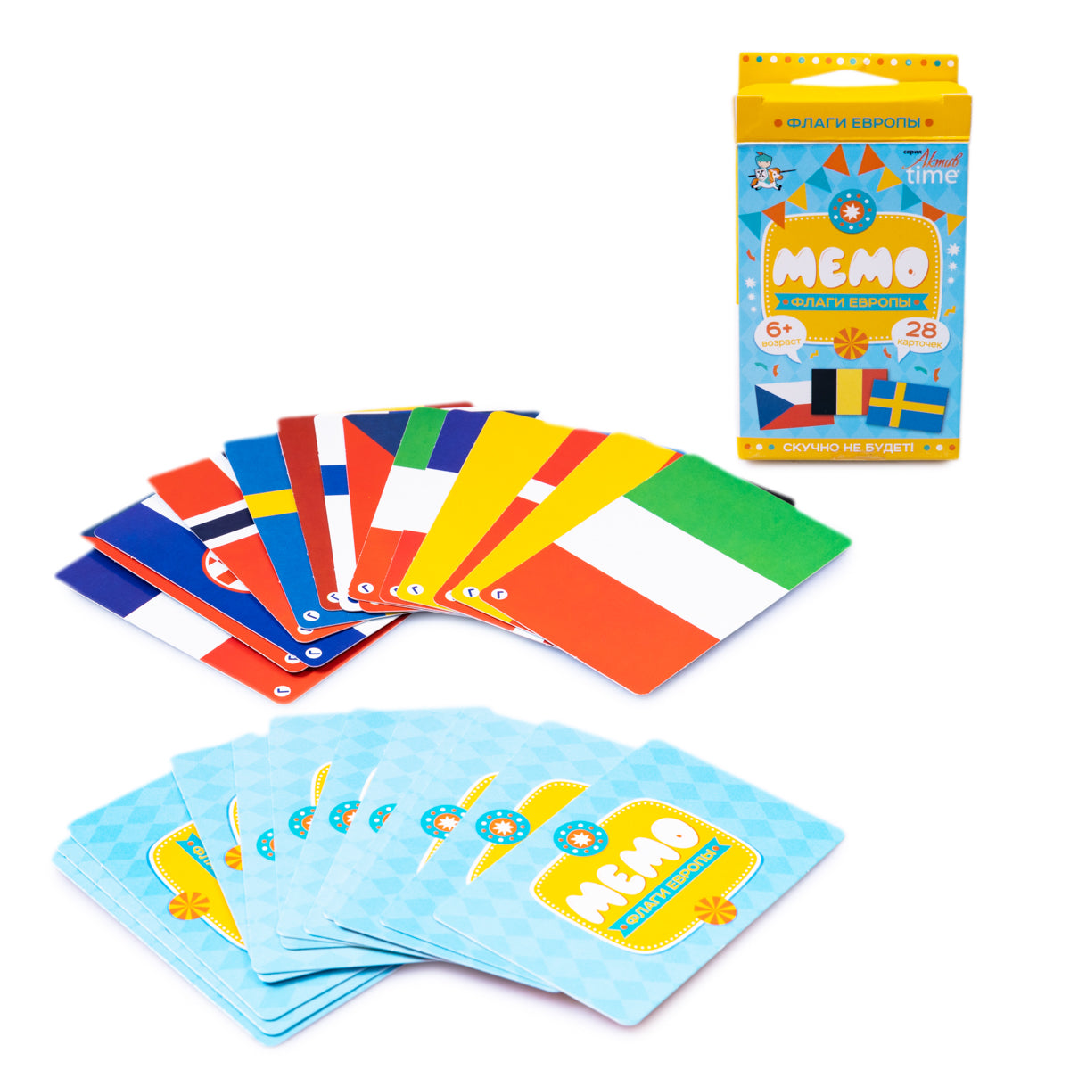 Игра настольная "МЕМО" Флаги (Европа). Heure de la série АКТИВ