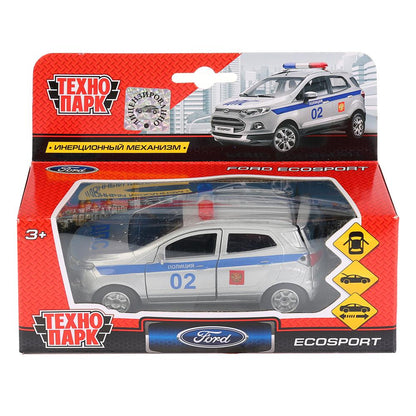 Machine en métal FORD Ecosport de 12 cm, ouverte. двери, инерц. dans le cor. Parc technologique en cor.2*24шт