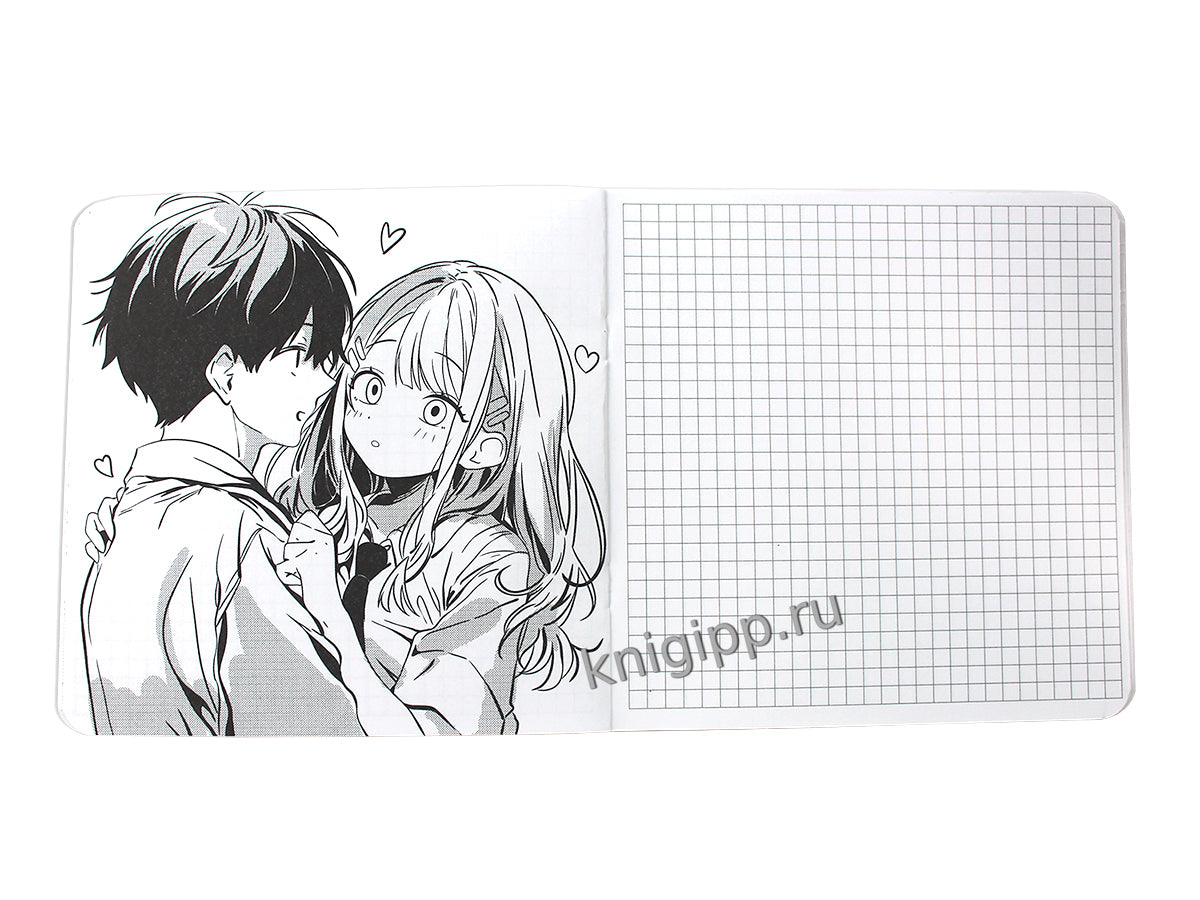 Mon Art. БЛОКНОТ в клетку Аниме. Оранжевый