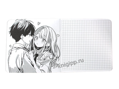 Mon Art. БЛОКНОТ в клетку Аниме. Оранжевый