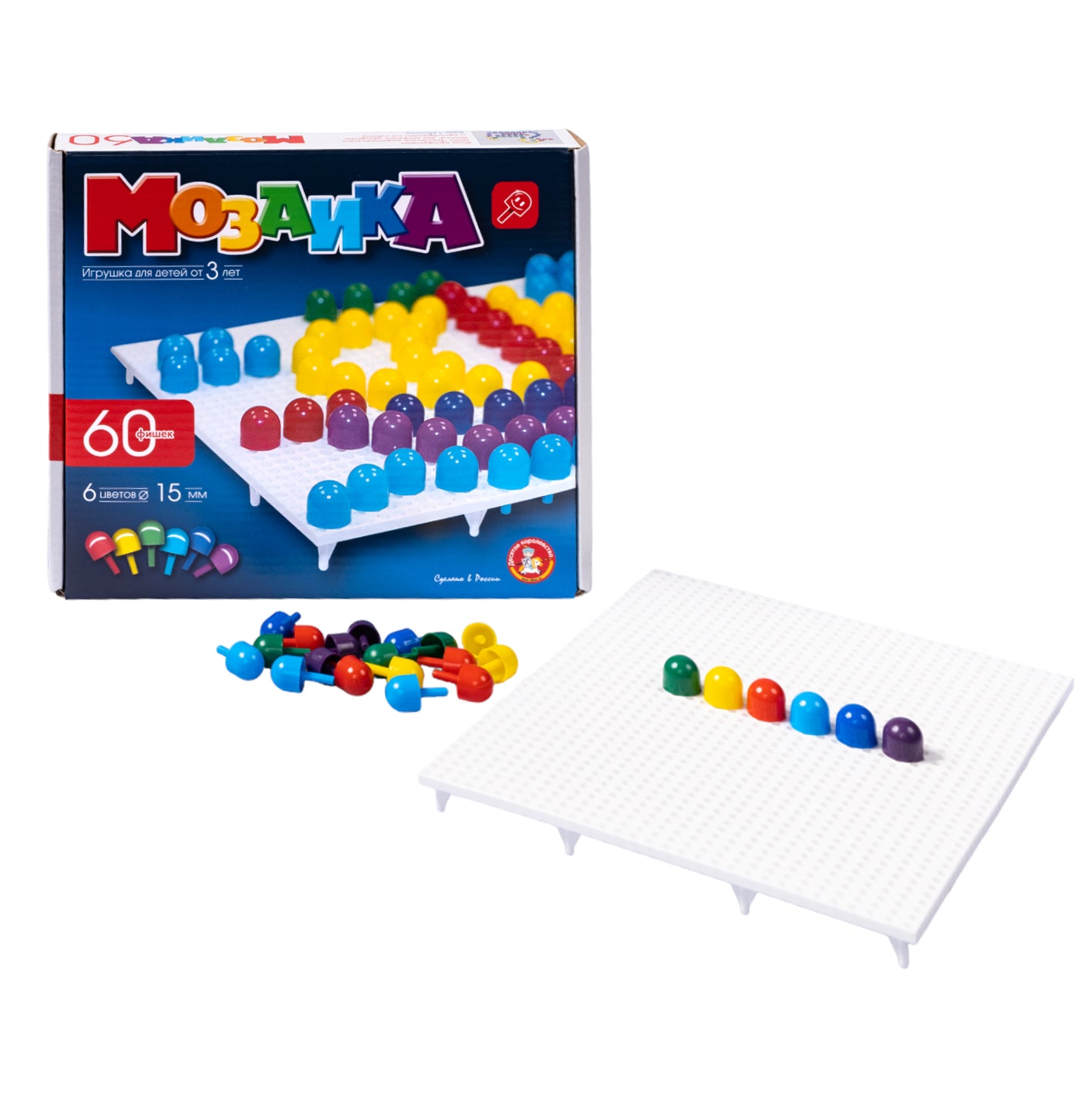Мозаика d15/6 цв/60 эл/1 поле арт.00963
