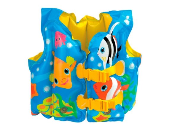 Intex. Надувной жилет для плавания "Тропические Друзья" 41х30см от 3 до 5 лет арт.59661