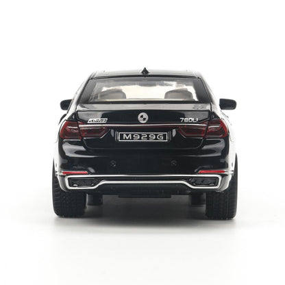 Машина металл свет-звук BMW 760, 22 см, двери, капот, багажник, инерция - в кор.24шт