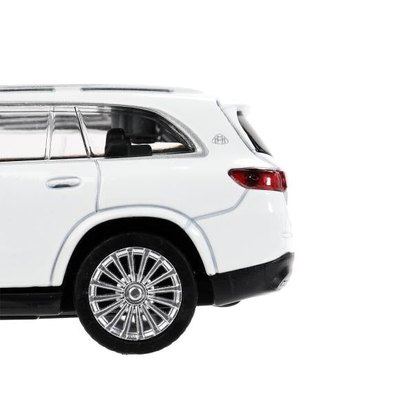 Machine en métal MERCEDES-BENZ gls maybach 12см, дв,баг,ин,белый, кор. Parc technologique dans le cor.2*36шт