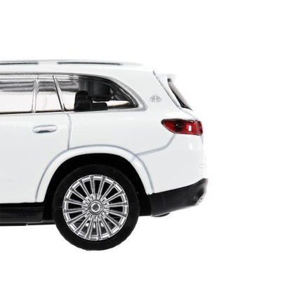 Machine en métal MERCEDES-BENZ gls maybach 12см, дв,баг,ин,белый, кор. Parc technologique dans le cor.2*36шт
