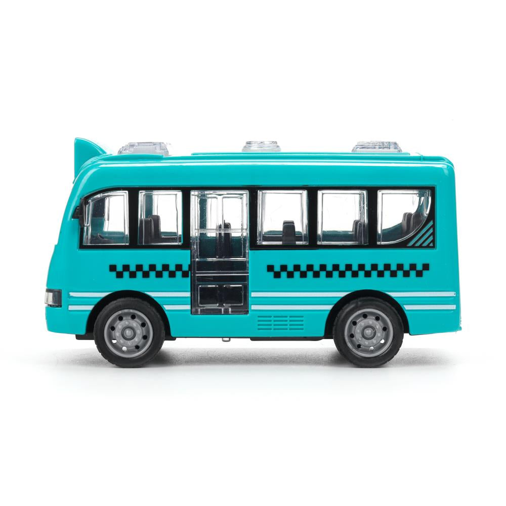 Машина пластик АВТОБУС 12 см, инерция, дверь Технопарк в кор.2*120шт