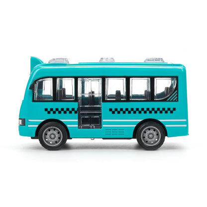 Машина пластик АВТОБУС 12 см, инерция, дверь Технопарк в кор.2*120шт