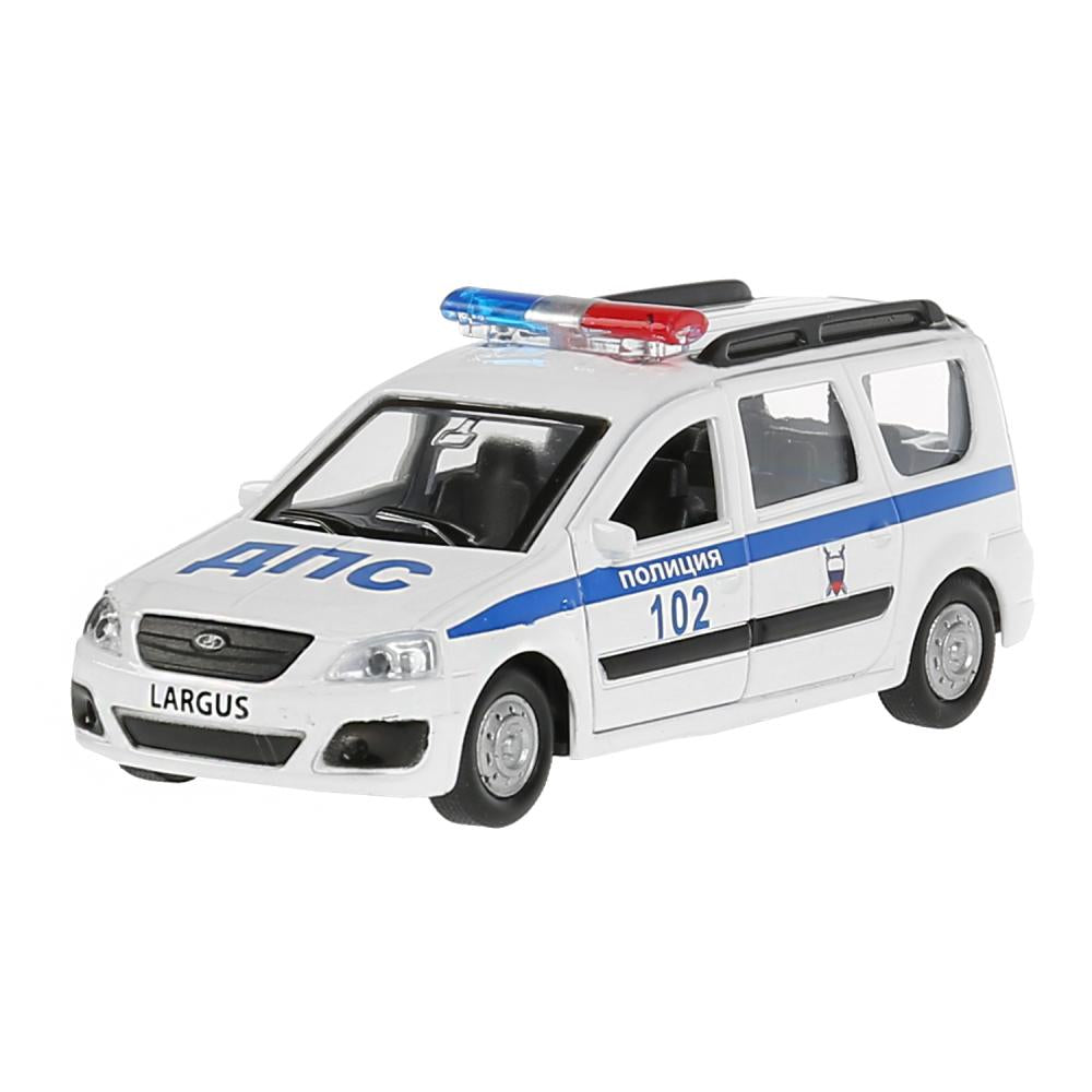Машина металл LADA Largus полиция 12см, инерц., открыв.двери и багажник в кор. Технопарк в кор2*24шт