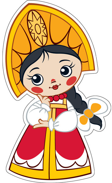 ФМ2-12395 Плакат вырубной А4. Василиса 2 из мультфильма Вовка в тридевятом царстве (с блестками в лаке)