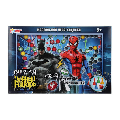 Les super-héros et les chiens noirs. Настольная игра-ходилка. 217х330х27 mm. Умные игры в кор.20шт