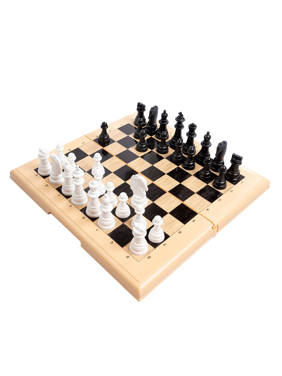 ИГРА НАСТОЛЬНАЯ "ШАШКИ-ШАХМАТЫ-НАРДЫ" (БОЛ, БЕЖ) в кор.6шт