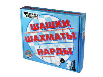Игра настольная 3 в 1\ Нарды, шашки, шахматы\ 01451
