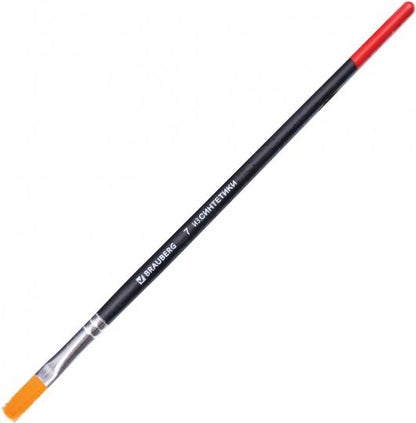 Кисть BRAUBERG synthétique, плоская, №7, 200214