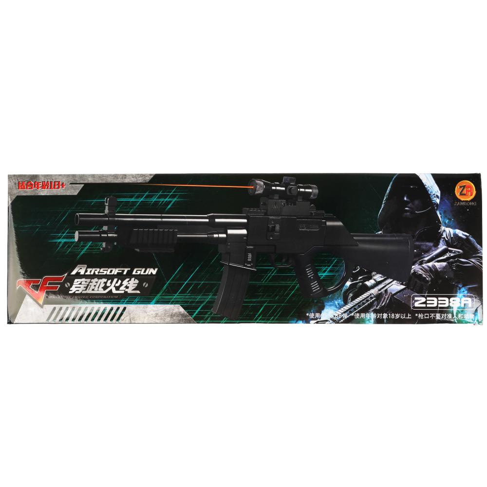 Автомат (п) с лазер. прицелом, со съемным магазином, с пульками 2338A в кор. в кор.36шт