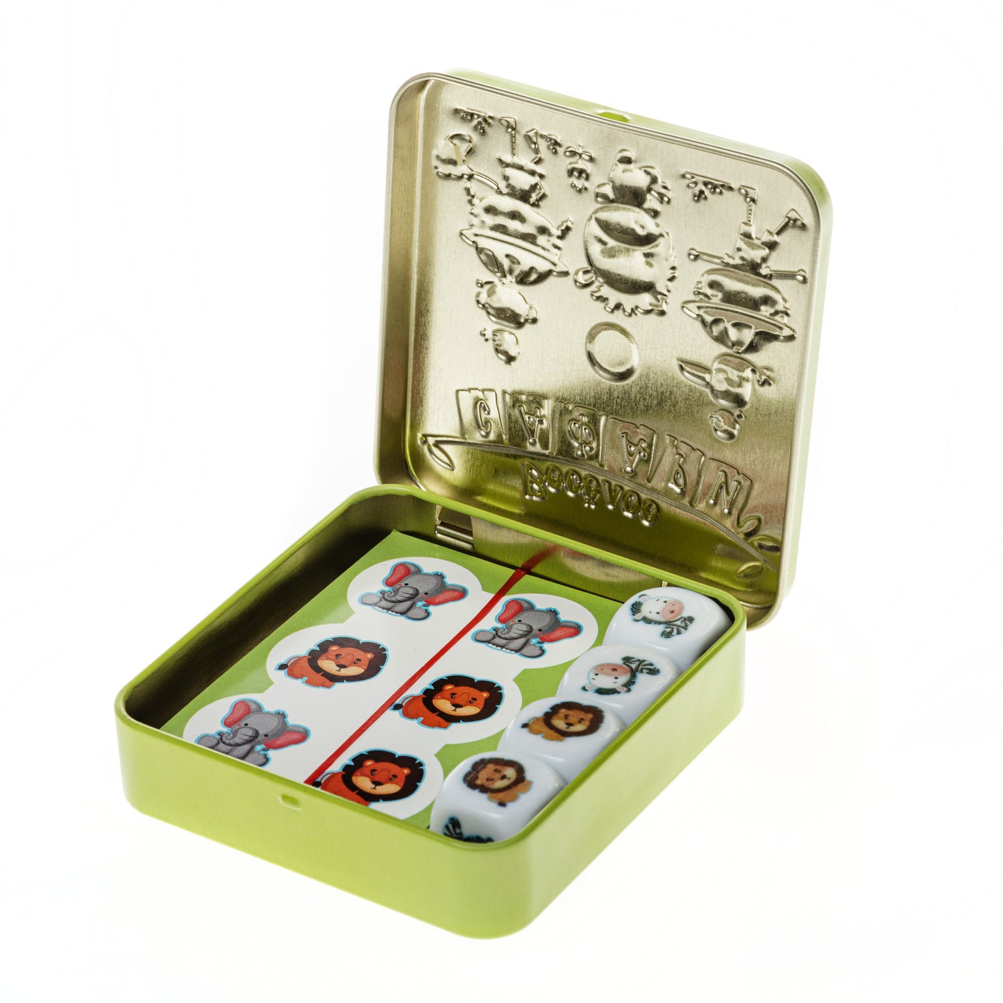 ИГРА НАСТОЛЬНАЯ "ВЕСЕЛОЕ САФАРИ" (ЖЕСТЯНАЯ КОРОБОЧКА) в кор.42шт