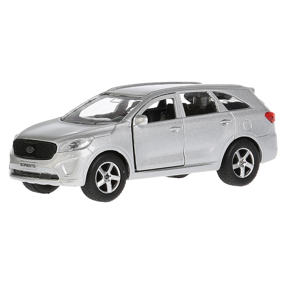 Machine en métal KIA Sorento Prime sébriste 12 cm, extérieur, bagage, iner. Parc technologique en cor.2*24шт