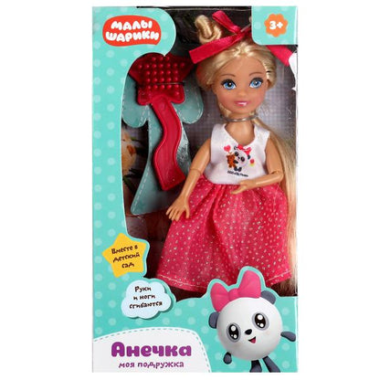 Кукла 15 см Малышарики Анечка, руки и ноги сгиб, акс, кор КАРАПУЗ в кор.120шт