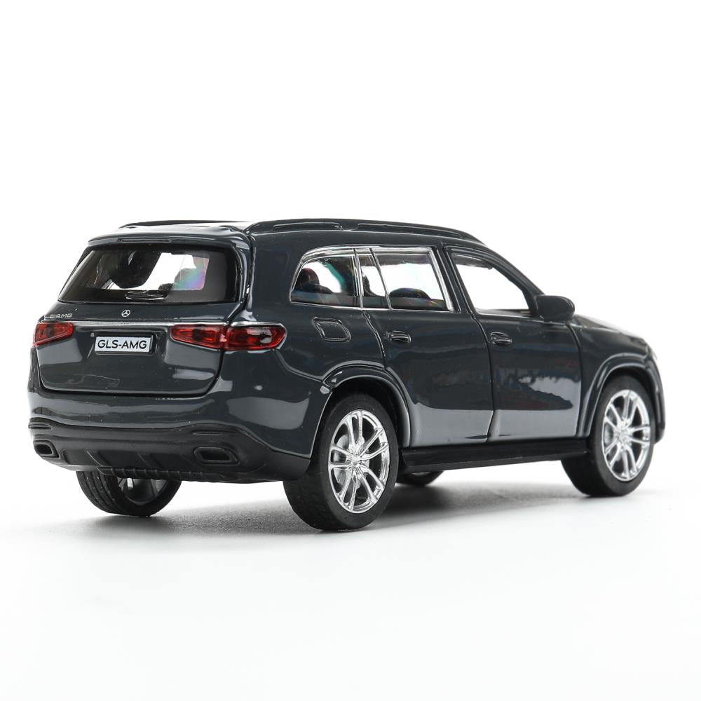Машина металл MERCEDES-BENZ gls class amg 12см, дв,баг,ин,серый, кор. Parc technologique dans le cor.2*36шт