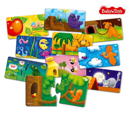 Пазлы парные "Кто где живет?" 20 эл Jouets pour bébé (макси)
