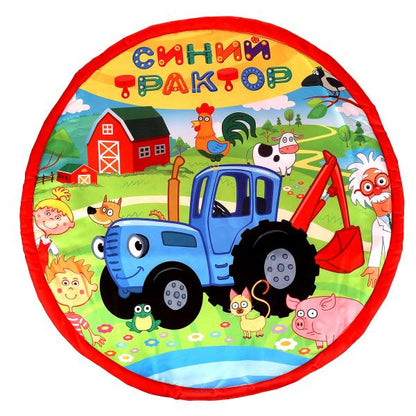 Развивающий коврик, Синий ТРАКТОР 85*85 см, с игрушками на подвеске. Умка в кор.18шт