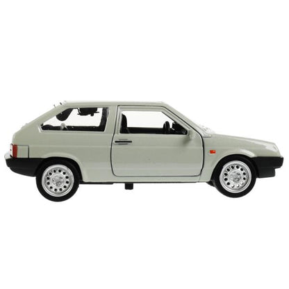 Машина металл LADA-2108 "СПУТНИК" 12 см, двер, баг, инерц, серебристый, кор. Технопарк в кор.2*36шт