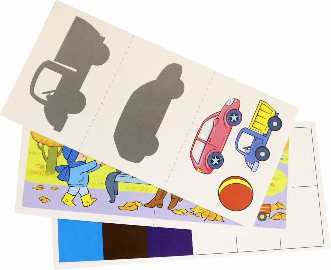 Prenez la carte avec les risques. Внимание, Память. Обучающие карточки. Pour un enfant de 4 à 7 ans