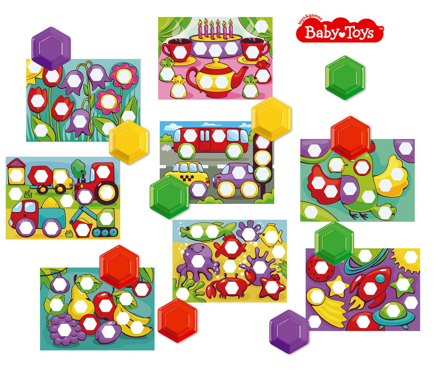 Игра настольная "Цвет в цвет" серия Baby Toys Games