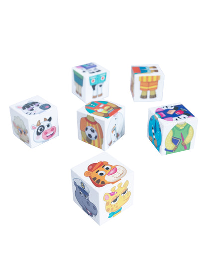 Jouets pour bébés en plastique, jouets pour bébés, "Зверофессии", 6 pièces (12 personnes)