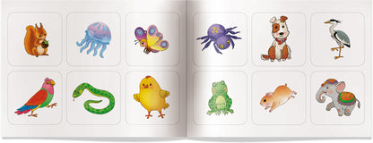 IQ задачки с многоразовыми наклейками.3+ Угадай, чей домик.